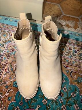 Jellypop Cream Slip-On Ankle Booties
